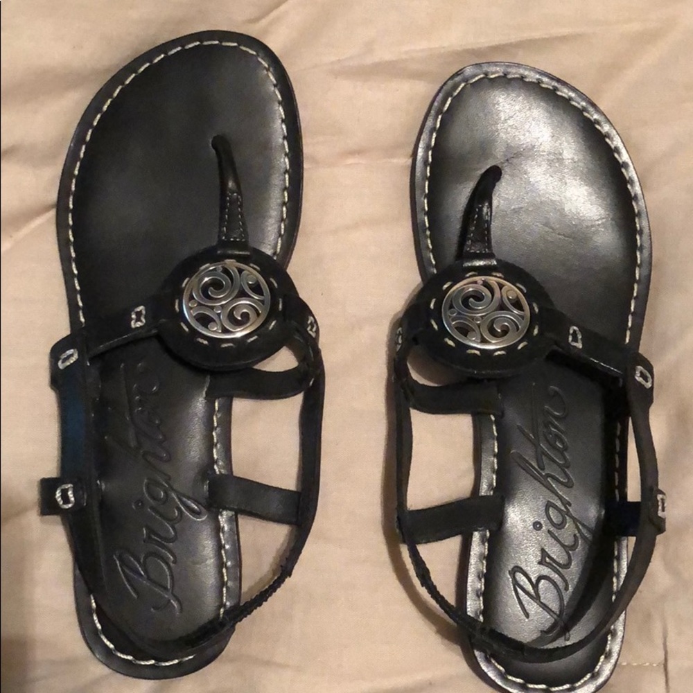 Brighton “Apollo” Sandals - Black Leather